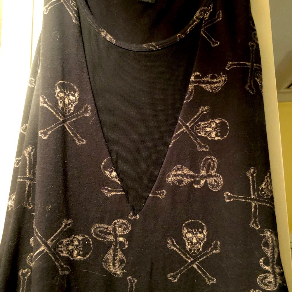 Long bodycon goth punk dress